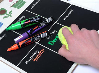 Uni-Ball PWE-5M Liquid Chalk Markers Assorted Colours Set of 8