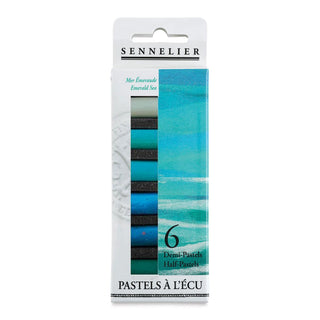 Sennelier Soft Half Pastels Emerald Sea Set of 6