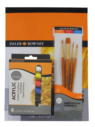 Daler Rowney Simply Acrylic A4 Art Set
