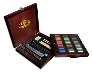 Royal & Langnickel Pastel Art Set in Wood Box 56pc