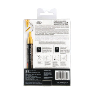 Royal & Langnickel 2mm Reversible Tip Chalk Markers Metallic Set 6pc