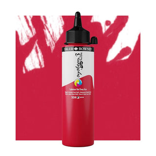 Daler Rowney System 3 Fluid Acrylic 250ml - 504 Cadmium Red Deep Hue