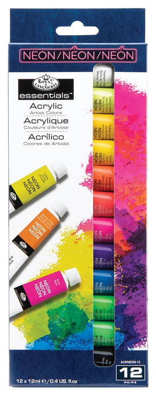 Royal & Langnickel Acrylic Neon Colours Set 12 x 12ml