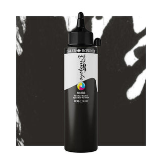 Daler Rowney System 3 Fluid Acrylic 250ml - 036 Mars Black