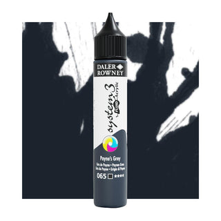 Daler Rowney System 3 Fluid Acrylic 29.5ml - 065 Payne's Grey