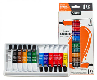 Pebeo Studio Gouache Paint Set 12 x 12ml