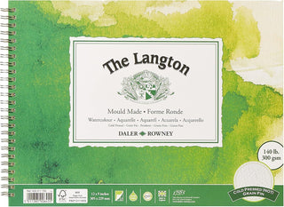 Daler Rowney Langton Watercolour Spiral Pad, Cold Pressed, 12 x 9 Inches