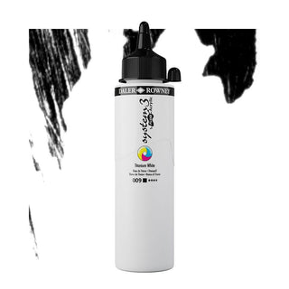 Daler Rowney System 3 Fluid Acrylic 250ml - 009 Titanium White
