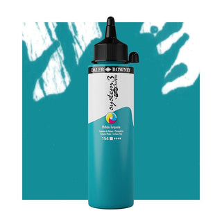 Daler Rowney System 3 Fluid Acrylic 250ml - 154 Phthalo Turquoise