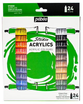 Pebeo Studio Acrylic Paint Set 24 x 12ml