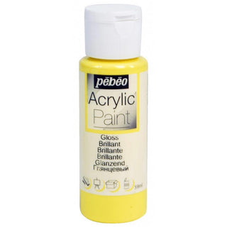 Pebeo Acrylic Paint 59ml Bottles - Gloss Bright Yellow
