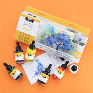 Royal & Langnickel Essentials Acrylic Ink Primary Colours Set 6 x 30ml