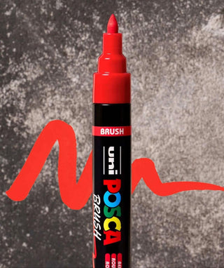 POSCA PC-5BR Brush Marker Set 8 Standard Colours