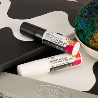 Royal & Langnickel 15mm Jumbo Acrylic Markers Black & White Set 2pc