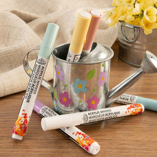 Royal & Langnickel 2mm Reversible Tip Acrylic Markers Pastel Set 6pc