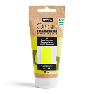 Pebeo Origin High Viscosity Acrylic 60ml - Fluorescent Yellow
