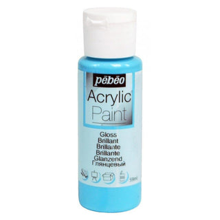 Pebeo Acrylic Paint 59ml Bottles - Gloss Island Blue