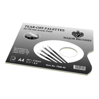 Major Brushes Tear-Off Palettes for Oil & Acrylic Paint A4