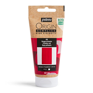 Pebeo Origin High Viscosity Acrylic 60ml - Primary Red