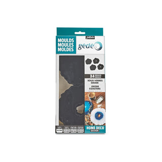 Pebeo Gedeo Geode Coaster Moulds Pack of 4