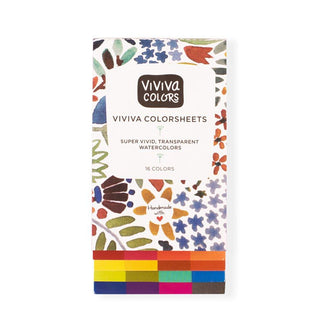 Viviva Watercolour Coloursheets Original 16 Colours Set