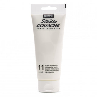 Pebeo Studio Gouache Paint 100ml, #11 Permanent White