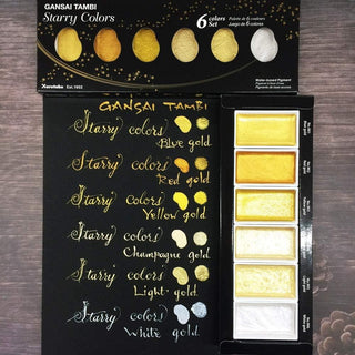 Kuretake Gansai Tambi Watercolour Starry Colours Set of 6