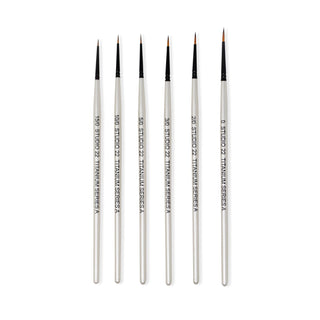 Studio 22 Titanium Series Watercolour Brush Fine Detail Set of 6