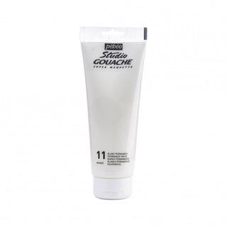 Pebeo Studio Gouache Paint 220ml, #11 Permanent White
