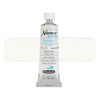 Schmincke Norma Blue Water-Mixable Oil 35ml - 120 Mixing White
