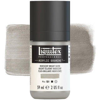 Liquitex Acrylic Gouache Paint 59ml - Iridescent Bright Silver
