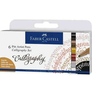 Faber-Castell Pitt Artist Pens Calligraphy Set 6pc