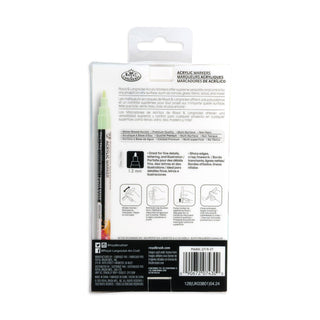 Royal & Langnickel 1.2mm Fine Tip Acrylic Markers Neon Set 6pc