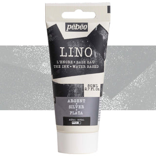 Pebeo LINO Water Based Printmaking Ink 80ml - 18 Silver