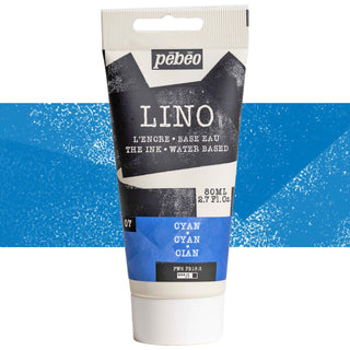 Pebeo LINO Water Based Printmaking Ink 80ml - 07 Cyan