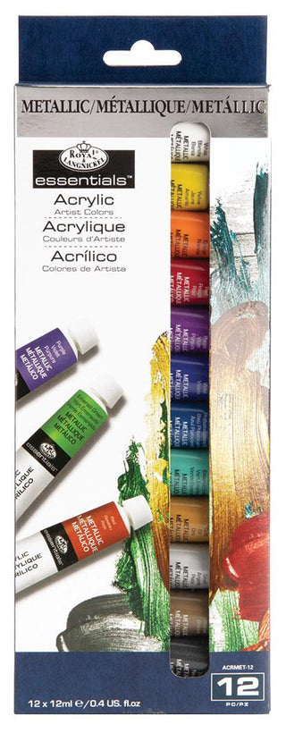Royal & Langnickel Acrylic Metallic Colours Set 12 x 12ml