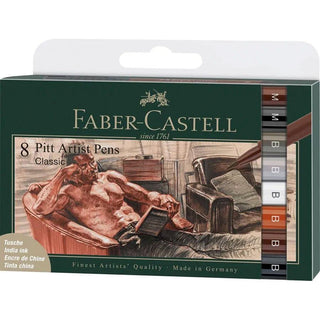Faber-Castell Pitt Artist Pens Classic Set 8pc