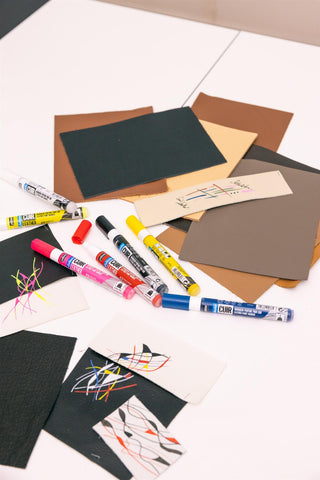 Pebeo Setacolor Leather Marker Black & White Set 2pc