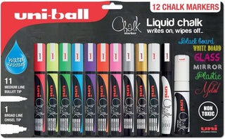 Uni-ball Chalk Marker Set of 12