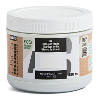 Pebeo Origin High Viscosity Acrylic 480ml, Titanium White