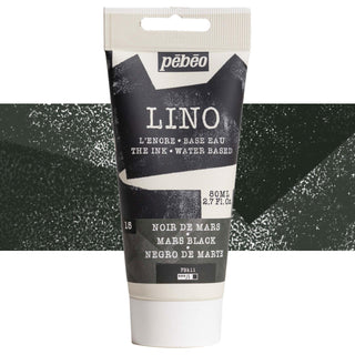 Pebeo LINO Water Based Printmaking Ink 80ml - 15 Mars Black