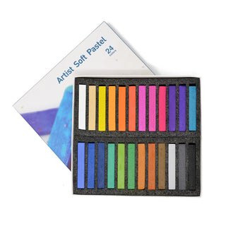 Artist Soft Pastel Set of 24 Square Stick Colours
