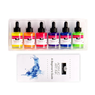 Royal & Langnickel Essentials Acrylic Ink Neon Colours Set 6 x 30ml