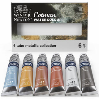 Winsor & Newton Cotman Watercolour Metallic Set 6 x 8ml