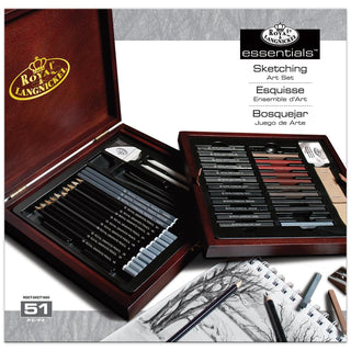 Royal & Langnickel Sketching Art Set in Wood Box 51pc