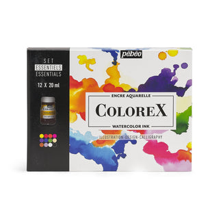 Pebeo Colorex Watercolour Ink Essentials Set 12 x 20ml