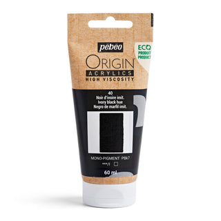 Pebeo Origin High Viscosity Acrylic 60ml - Ivory Black Hue