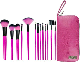 Royal & Langnickel Pink Essentials 14pc Make-Up Brush Case Set