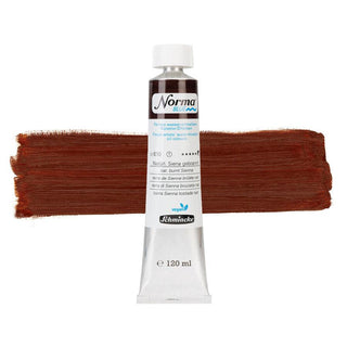 Schmincke Norma Blue Water-Mixable Oil 120ml - 610 Natural Burnt Sienna