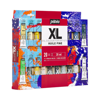 Pebeo Studio XL Fine Oil Set 20 x 20ml Tubes with Brush